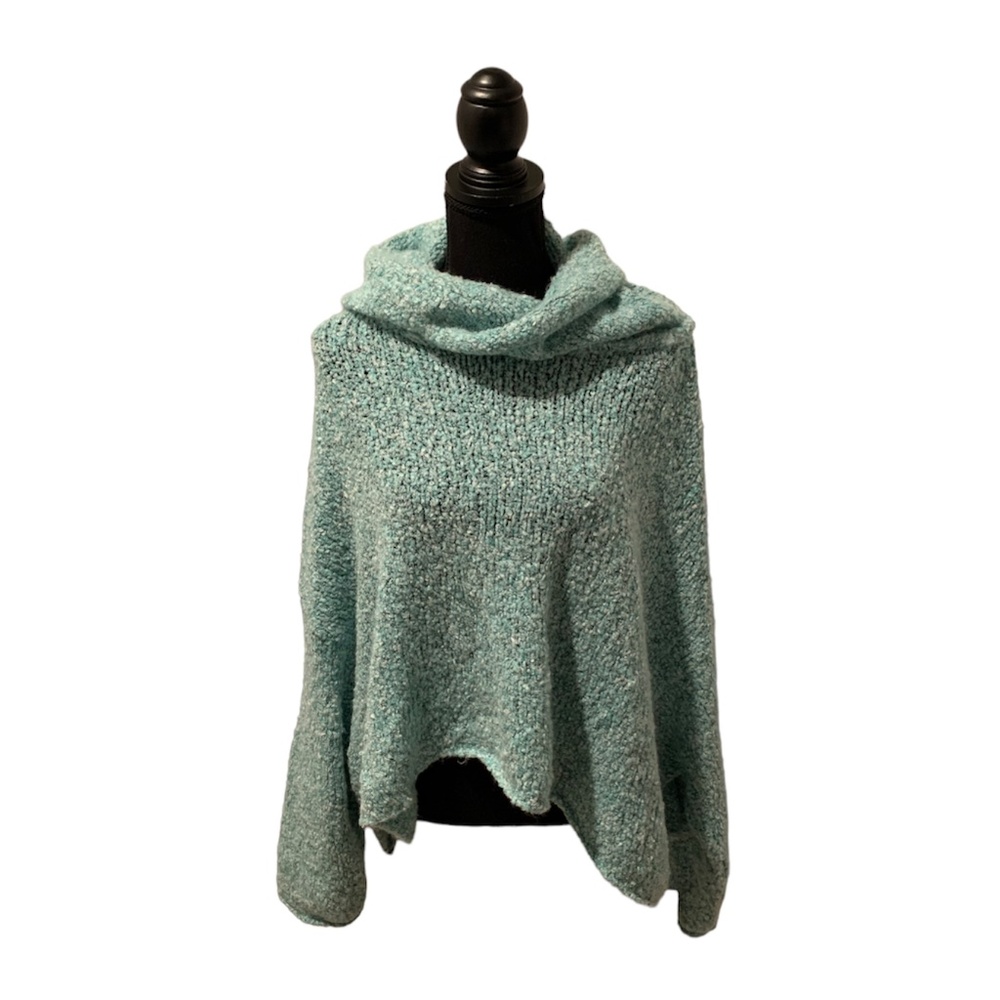 Free People BFF Sweater Aqua Star Large NWT